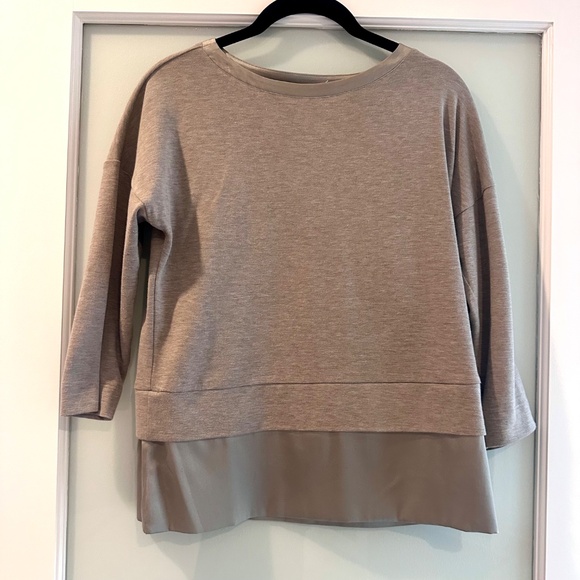 Peserico Trico Taupe Silk top size 38 made in Italy - Picture 3 of 7